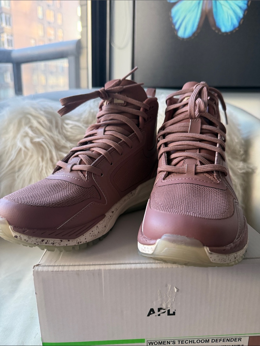 Women’s TechLoom Defender High-Top Sneakers, Size 6.5 | WORN ONCE